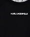 Черный свитшот с белой отделкой воротника Karl Lagerfeld kids | Фото 3