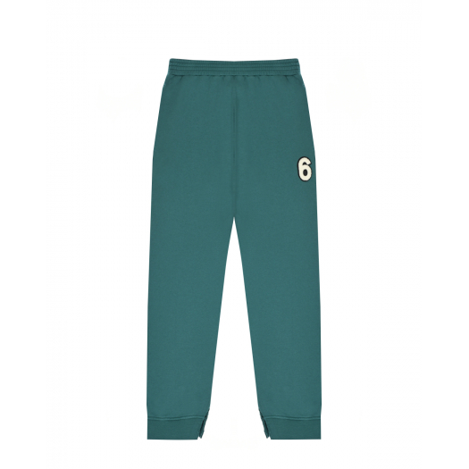 Зеленые спортивные брюки MM6 Maison Margiela | Фото 1