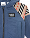 Синяя спортивная куртка со вставками в полоску Burberry | Фото 3