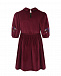 Вельветовое платье с вышивкой, бордовое Paade Mode | Фото 3