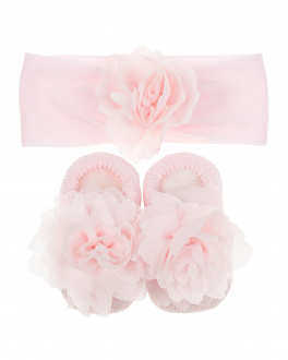 Подарочный набор: повязка и пинетки, розовый La Perla Розовый, арт. 48633 YZH | Фото 1