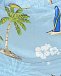 Голубая панама с принтом &quot;пальмы&quot; Dan Maralex | Фото 3