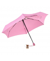 Розовый зонт с принтом "мишка и звезды", 21 см