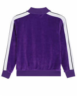 Фиолетовая спортивная куртка с белыми лампасами Palm Angels Фиолетовый, арт. PGBD001F21FAB003 3701 | Фото 2