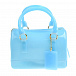 Голубая сумка из силикона, 17х9х12 см Monnalisa | Фото 4