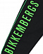 Черные спортивные брюки с зеленым лого Bikkembergs | Фото 3