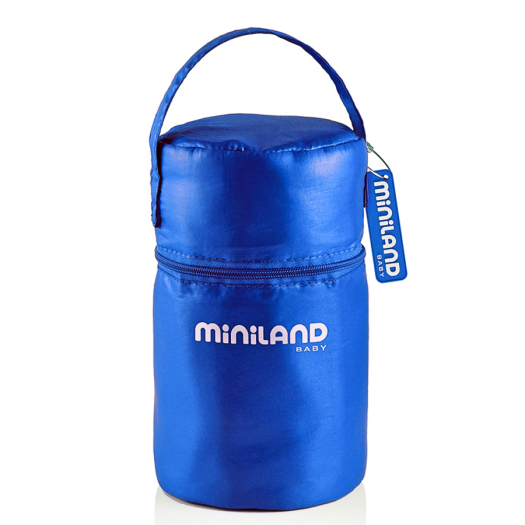 Термосумка Miniland PACK-2-GO с 2 мерными стаканчиками, синяя  | Фото 1