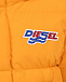 Желтая стеганая куртка с капюшоном Diesel | Фото 3