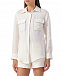Льняная рубашка кремового цвета со стразами Forte dei Marmi Couture | Фото 6