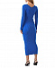 Трикотажное платье миди синего цвета Pietro Brunelli | Фото 7