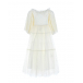 Молочно-белое платье с кружевной отделкой Eirene | Фото 1