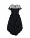 Черное платье с кружевной отделкой Aletta | Фото 2