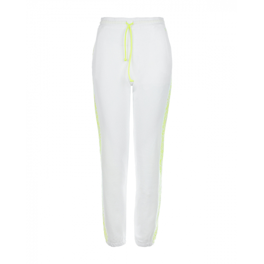 Белые спортивные брюки с кружевной отделкой Deha | Фото 1