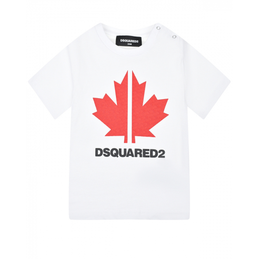 Белая футболка с лого Dsquared2 | Фото 1