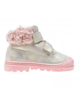 Серебристые ботинки с розовой подошвой Walkey Серебристый, арт. Y1A4-42097-0453X134 X134 | Фото 2