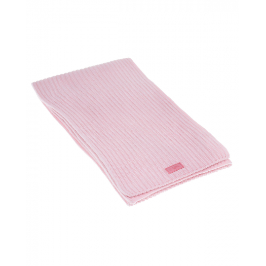 Розовый шарф из шерсти и кашемира Emporio Armani | Фото 1