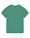 Зеленая футболка с пиксельным лого Emporio Armani | Фото 3
