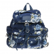 Синий рюкзак с цветочным принтом Monnalisa | Фото 1
