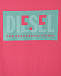 Розовая футболка с бирюзовым логотипом Diesel | Фото 3
