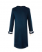 Синее платье из шерстяного трикотажа Pietro Brunelli | Фото 1