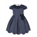 Темно-синее платье с вышивкой пайетками Baby A | Фото 1