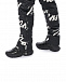Черные стеганые брюки с белым лого Naumi | Фото 6