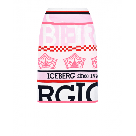 Трикотажная юбка с узором в виде логотипа Iceberg | Фото 1