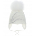 Белая шапка со стразами Joli Bebe | Фото 1