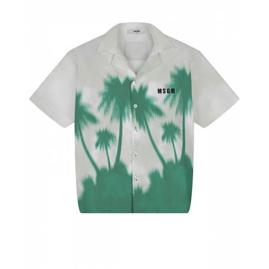Рубашка с принтом &quot;пальмы&quot; MSGM | Фото 1