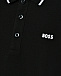 Футболка-поло с лого, черная BOSS | Фото 3