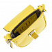Желтая сумка из кожи 11х10х4 см  | Фото 4