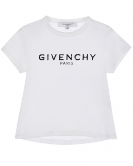 Белая футболка с удлиненным краем Givenchy Белый, арт. H15H87 10B | Фото 1