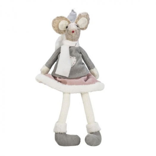 Новогодний сувенир &quot;Мышка-девочка в юбке&quot; 32 см Weiste | Фото 1