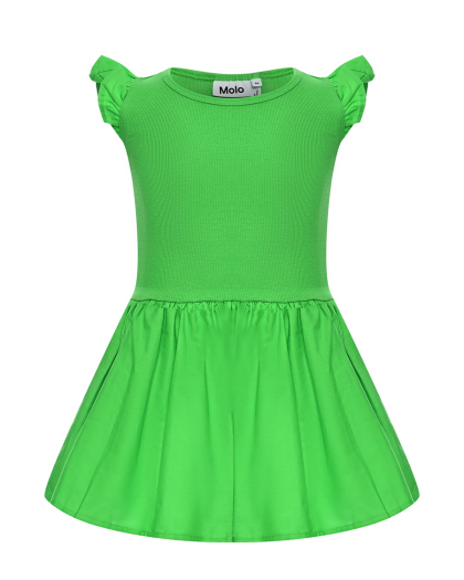 Платье с рукавами-крылышками, зеленое Molo | Фото 1