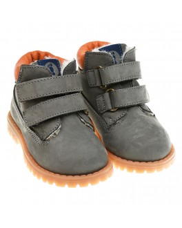 Серые ботинки на липучках Walkey Серый, арт. Y1B4-40015-0415X143 | Фото 1