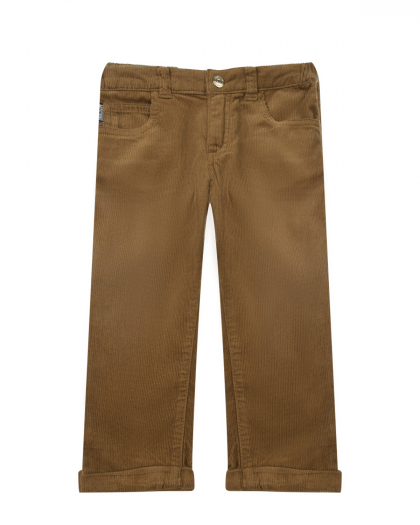 Коричневые брюки из вельвета Moschino | Фото 1