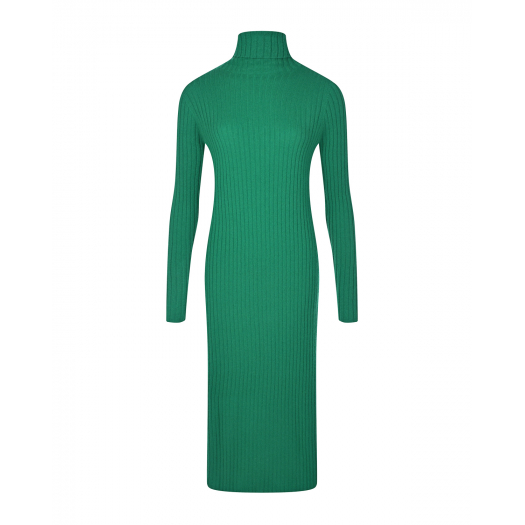 Платье из кашемира зеленого цвета Allude | Фото 1