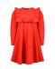 Красное платье с оборками IL Gufo | Фото 1