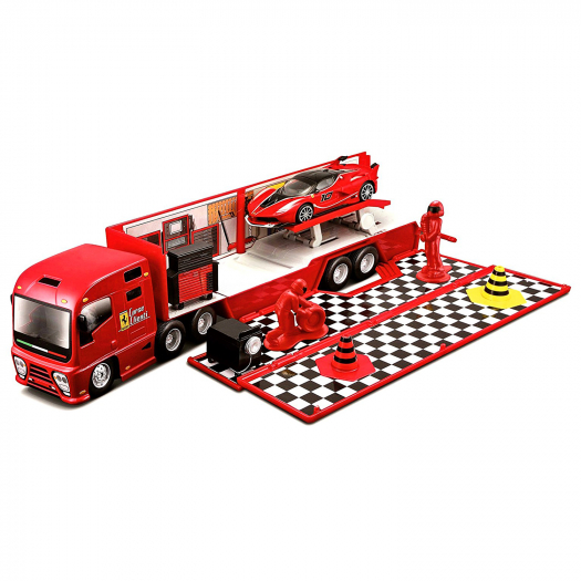 Машина Bburago Ferrari Racing Hauler 1:43  | Фото 1