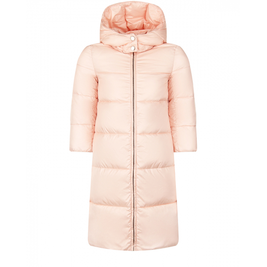 Розовое стеганое пальто для девочек Emporio Armani | Фото 1