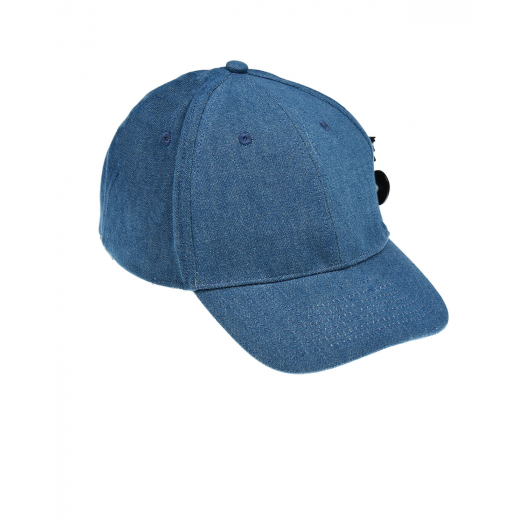 Синяя джинсовая кепка с аппликациями Regina | Фото 1