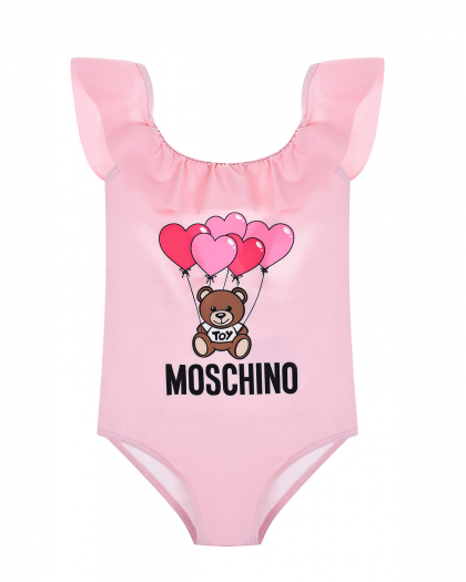 Розовый слитный купальник Moschino | Фото 1