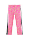 Розовые трикотажные брюки с цветочным принтом No. 21 | Фото 2