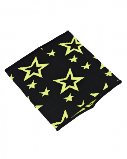 Черный шарф-ворот с желтыми звездами Catya | Фото 1