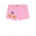 Розовые шорты с вышивкой &quot;значки&quot; Moschino | Фото 1
