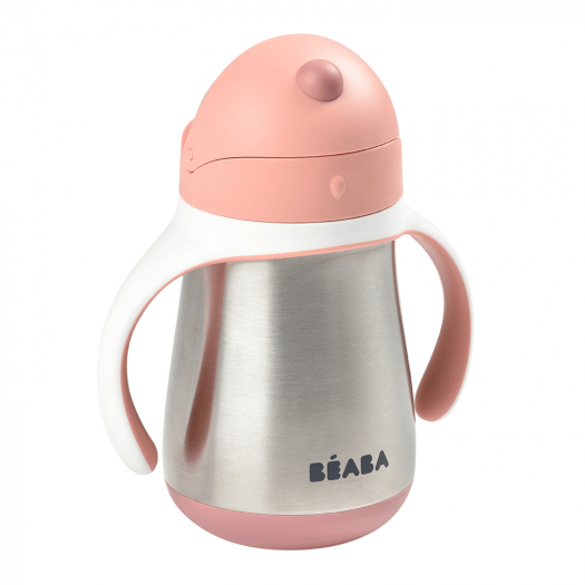 Поильник-термос TASSE PAILLE INOX PINK, 250 мл BEABA | Фото 1