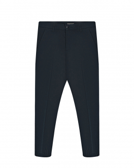 Темно-синие брюки с манжетами Emporio Armani Синий, арт. 3L4PJB 1NBKZ 0920 | Фото 1