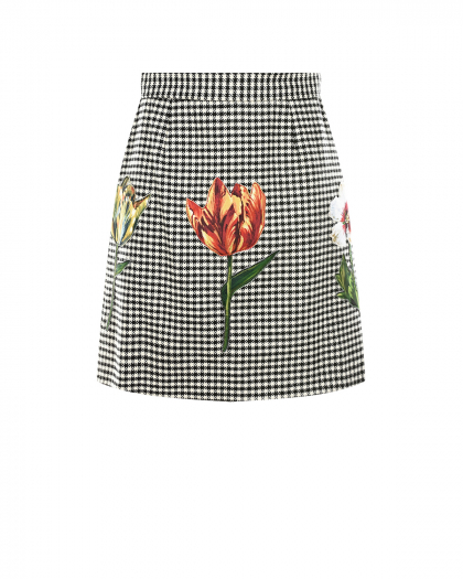Юбка с аппликациями &quot;цветы&quot; Dolce&Gabbana | Фото 1