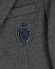 Серый трикотажный пиджак с патчем в форме герба Dal Lago | Фото 3