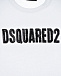 Белая футболка с логотипом из пайеток Dsquared2 | Фото 3